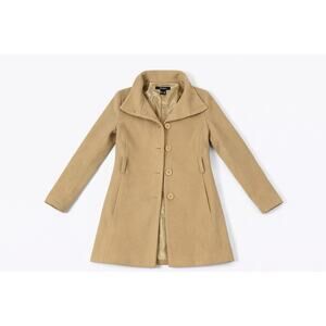“Zara Basic Women’s Beige Wool Blend Coat Button Front Classic Jacket”M